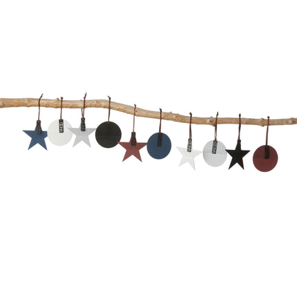 Rond ornament grijs